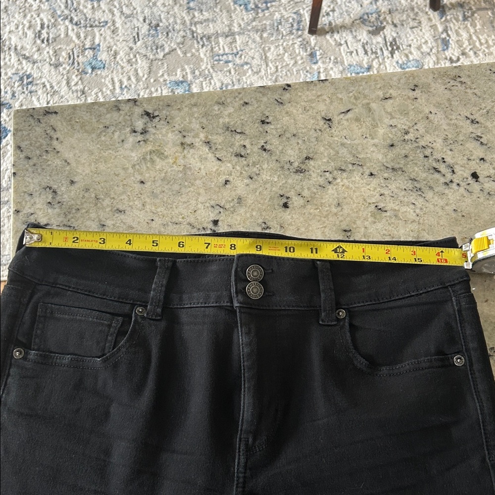 American Eagle Outfitters Womens Black Artist Crop Jeans - Picture 8 of 9